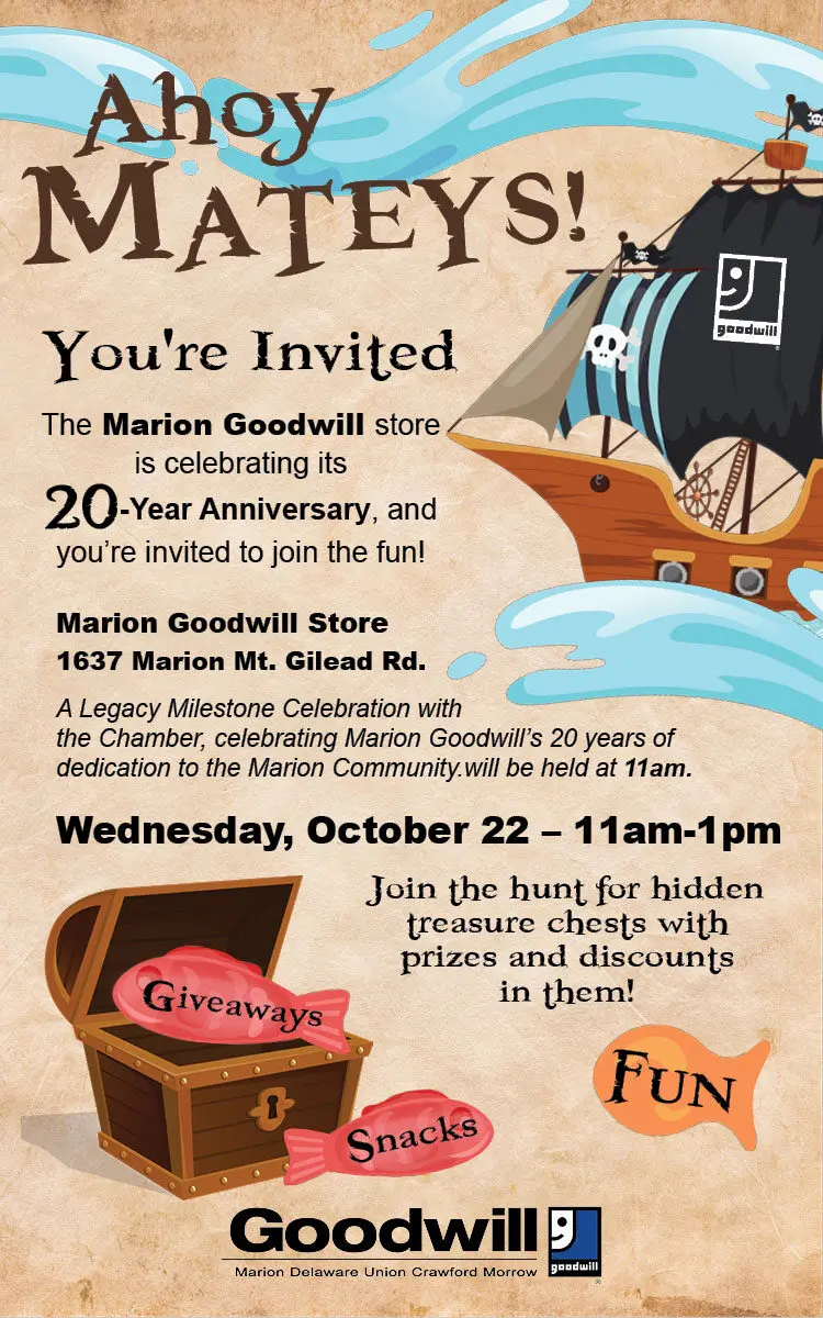 Marion Goodwill 20th Anniversary invitation